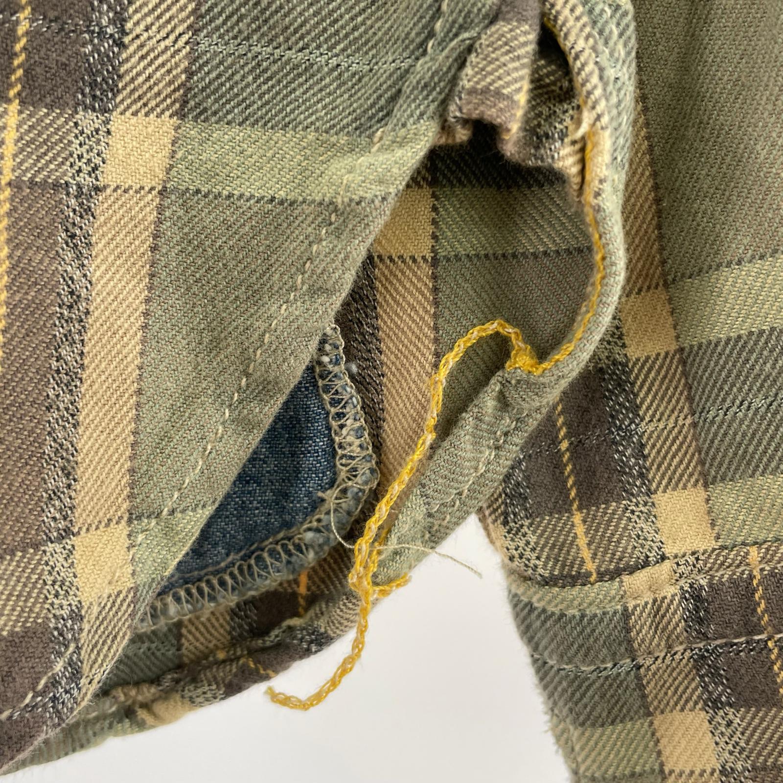長袖シャツ 25aw ダメージ加工チェックネルシャツ L マルチカラー