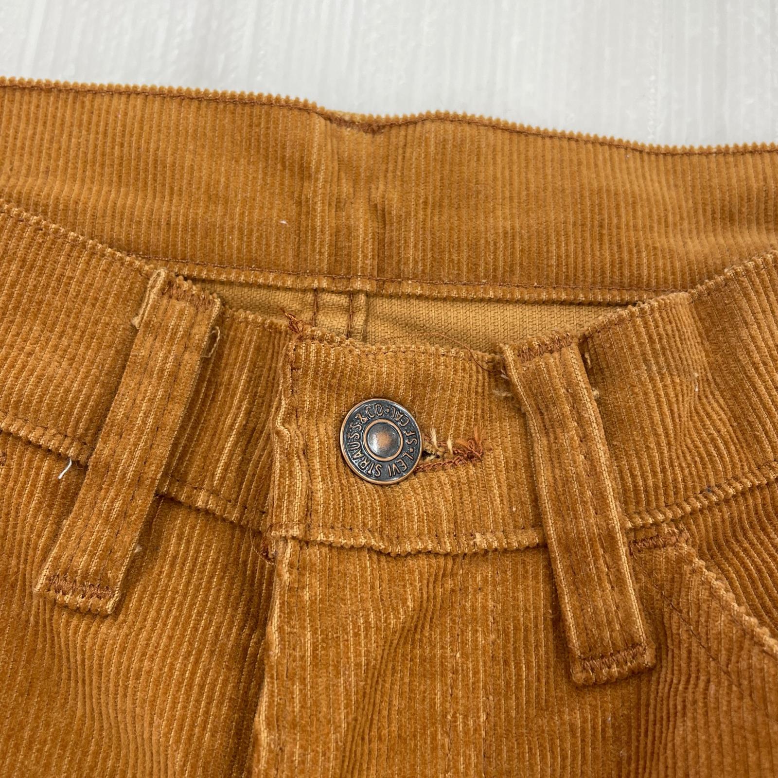 パンツ 80s 519-1526 コーデュロイパンツ ボタン裏3 28 ブラウン
