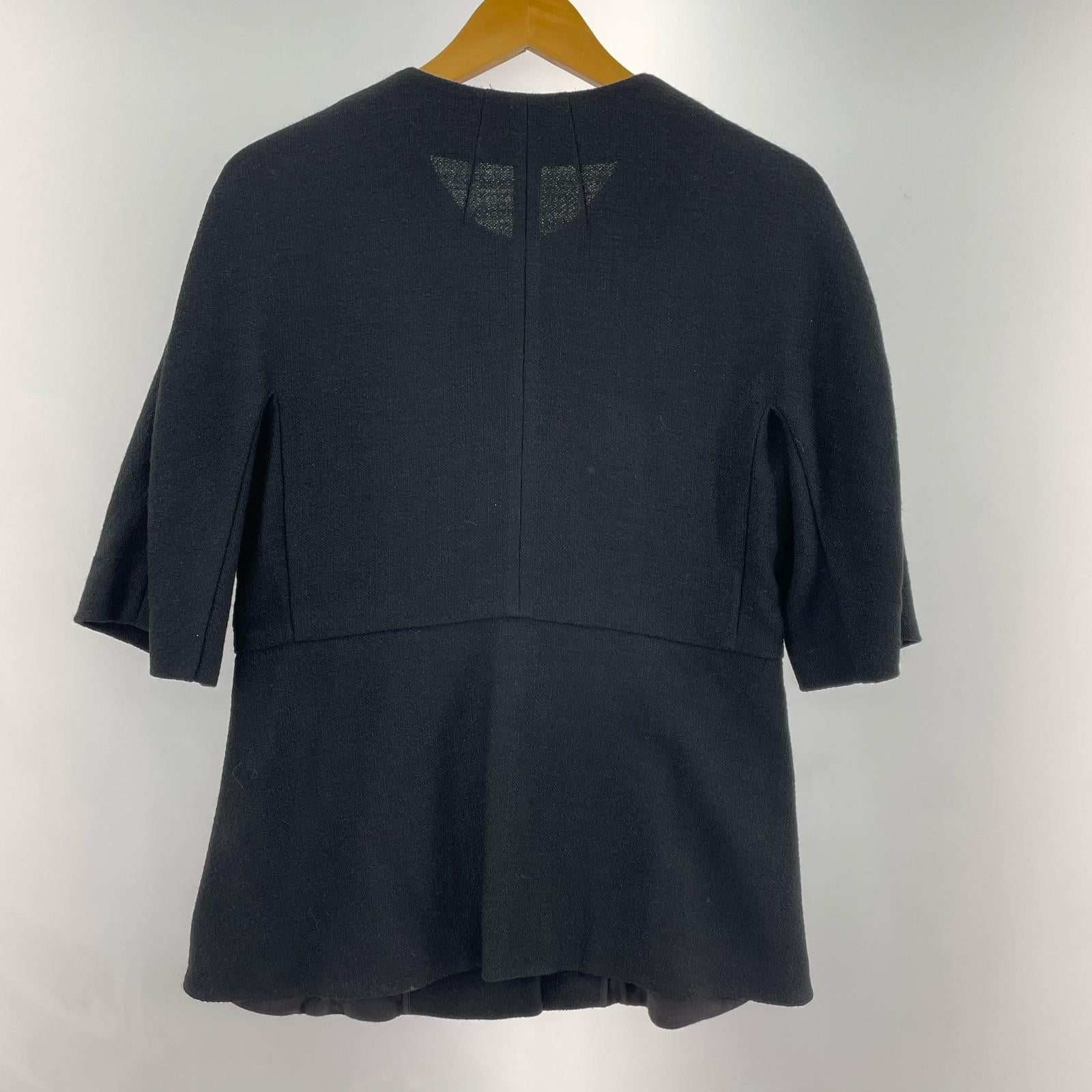 ジャケット Tweed Tuck Gather Jacket BLK 38 38 ブラック