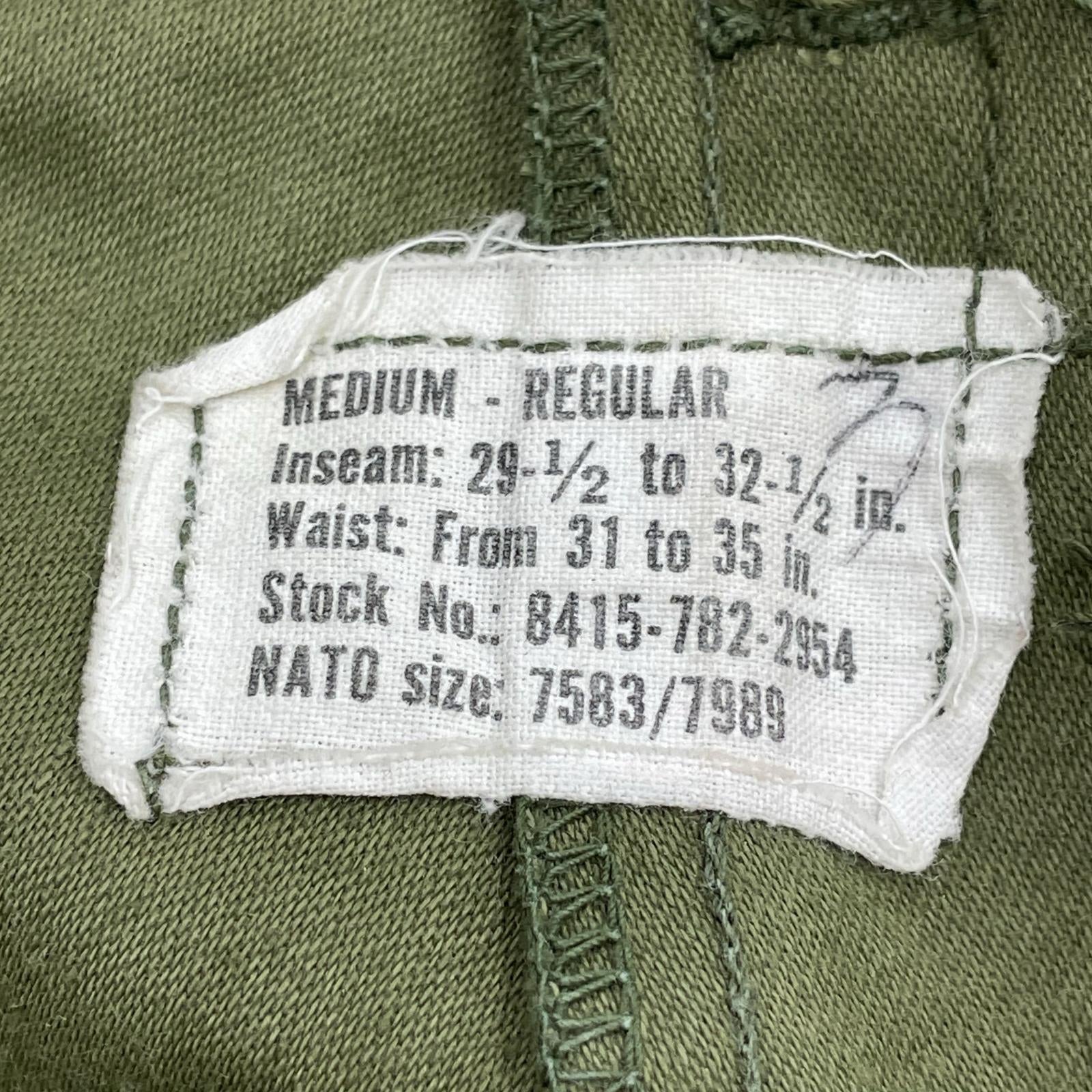 パンツ us army 70s m-65 フィールドパンツ M カーキ