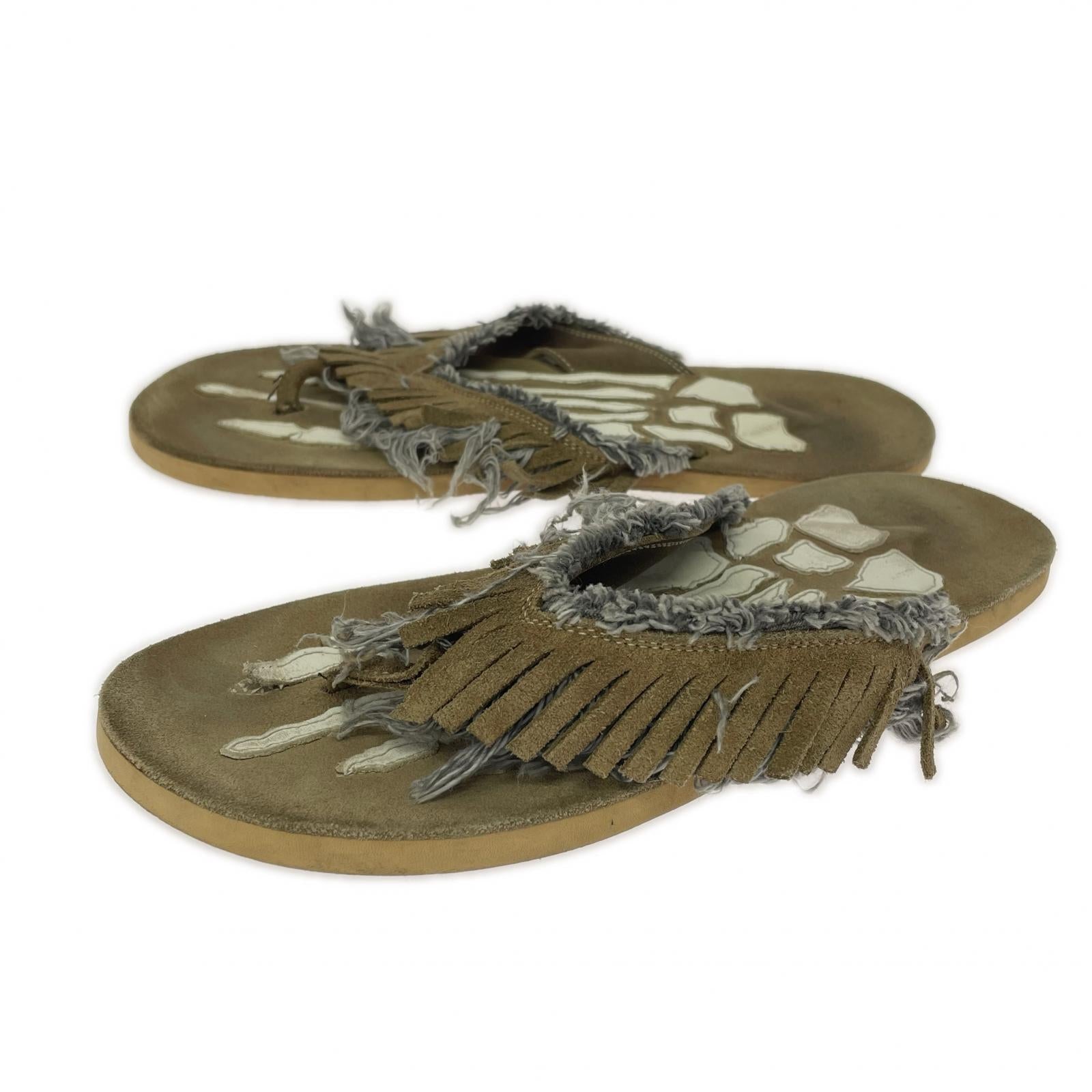 サンダル FRINGE BEACH SANDAL ブラウン