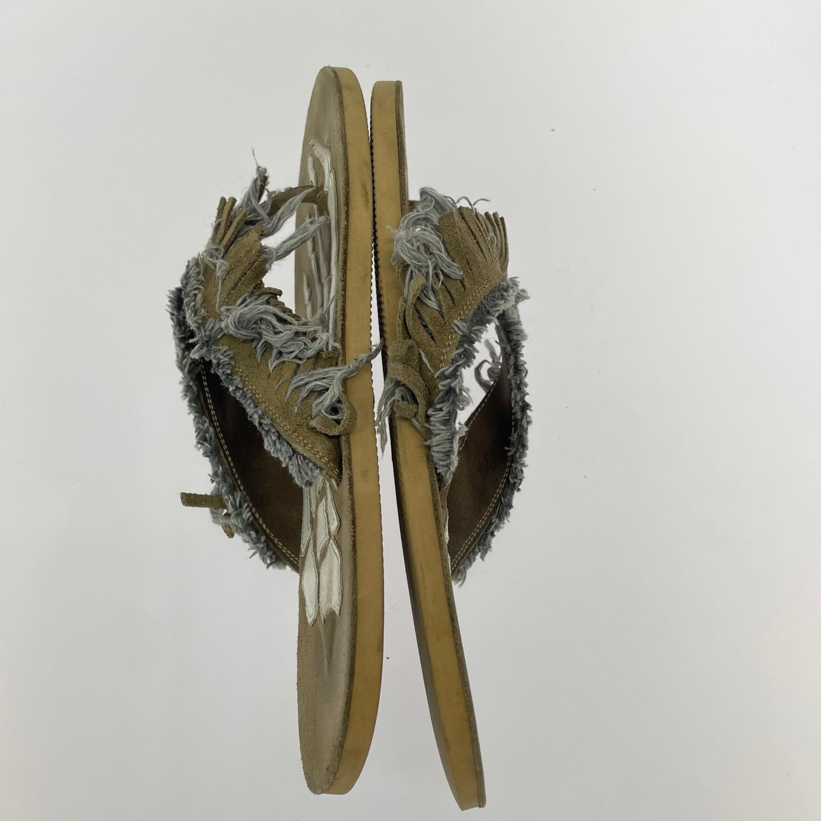 サンダル FRINGE BEACH SANDAL ブラウン