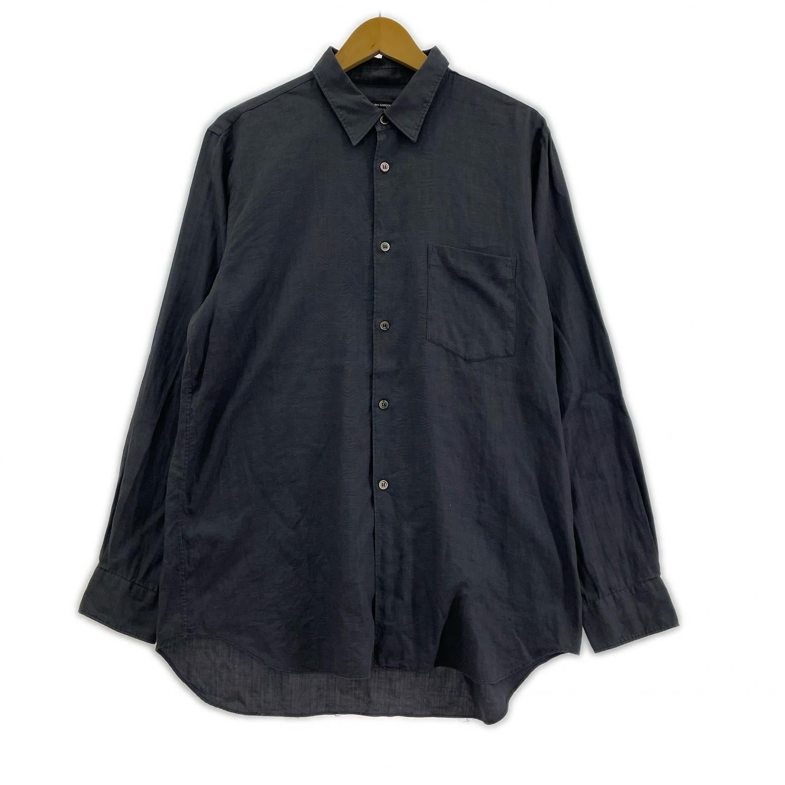 長袖シャツ COMME des GARCONS HOMME PLUS 90s グレンチェックブロードシャツ ネイビー ネイビー