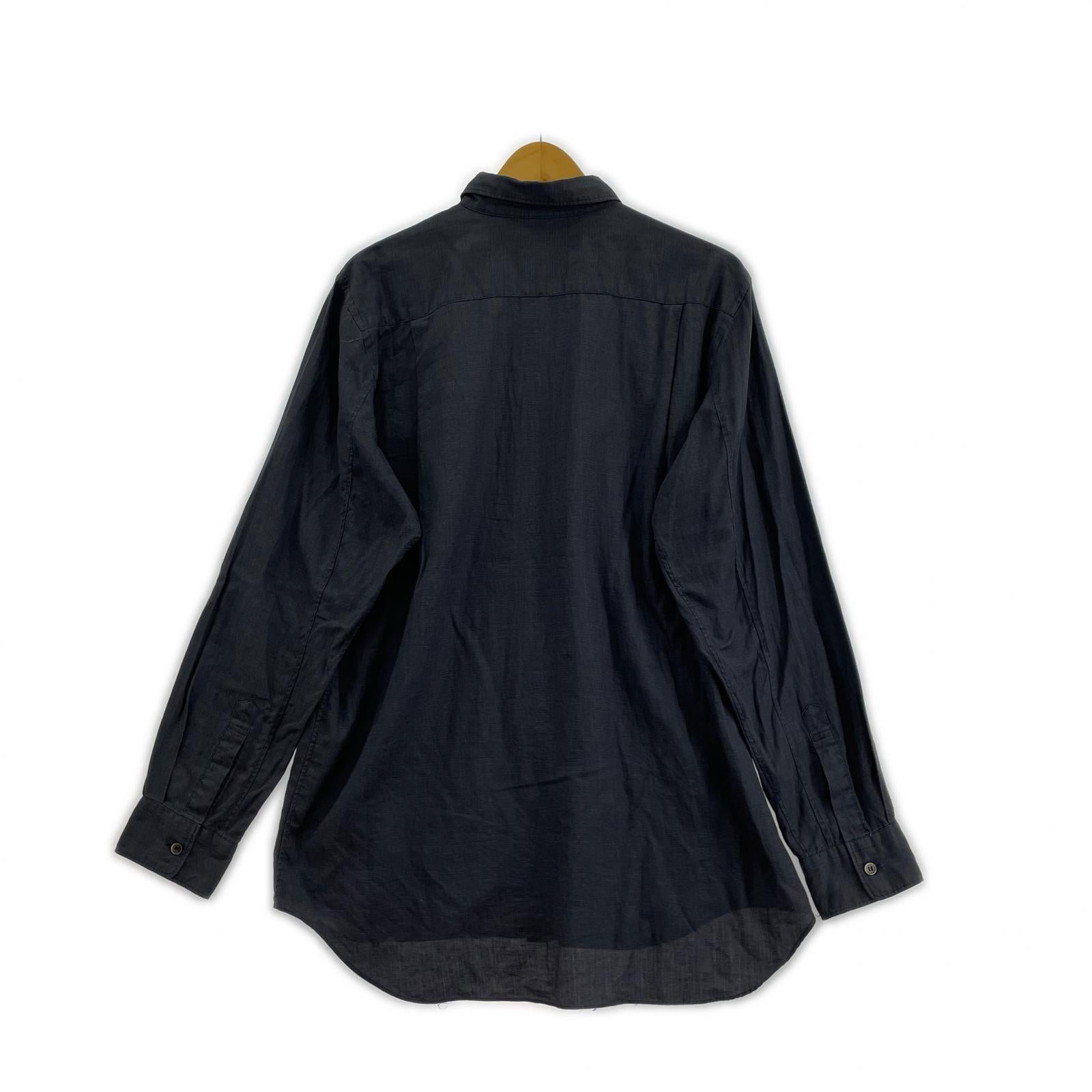 長袖シャツ COMME des GARCONS HOMME PLUS 90s グレンチェックブロードシャツ ネイビー ネイビー