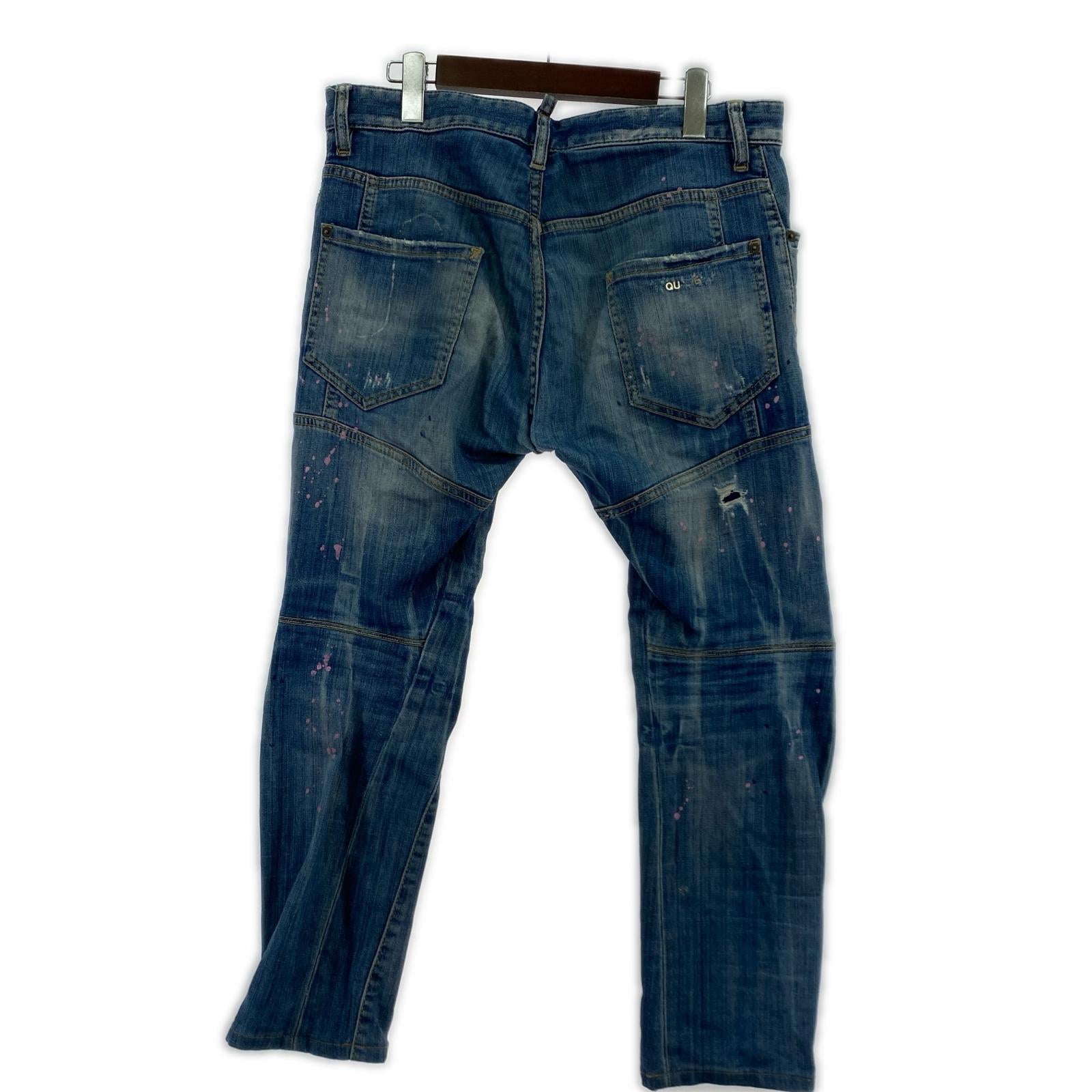 デニムパンツ ペイントデニム 44 44 ブラウン