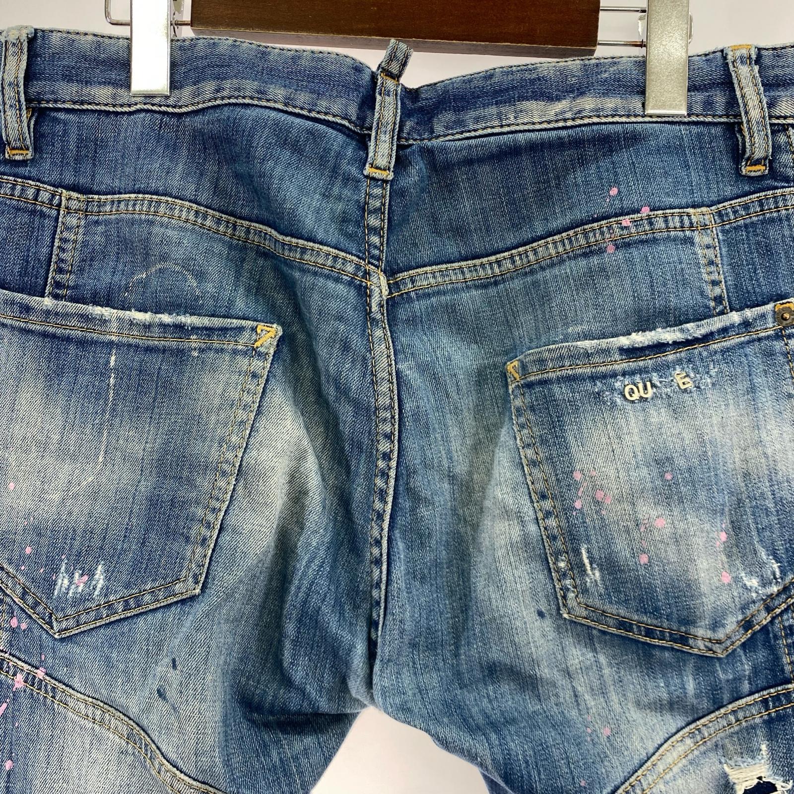 デニムパンツ ペイントデニム 44 44 ブラウン