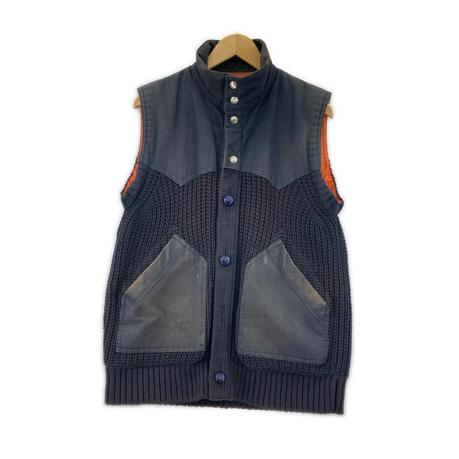 長袖シャツ 16SS Knit Vest ネイビー (2) 2 ネイビー