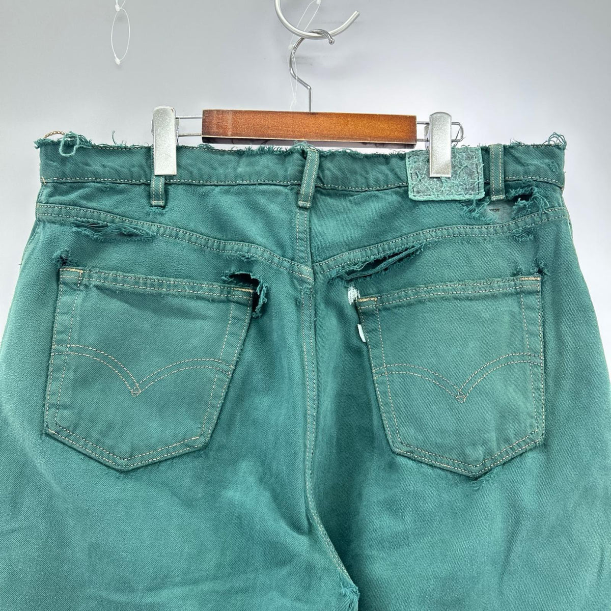 デニムパンツ Levi's 90s SILVER TAB 襤褸 バギーデニムパンツ グリーン