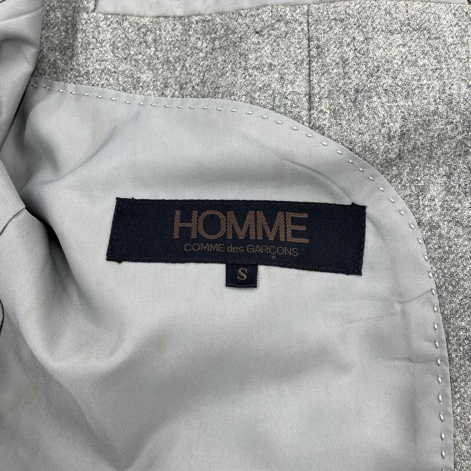 ジャケット COMME des GARCONS HOMME 80s デカオムシングルテーラードジャケット S グレー S グレー
