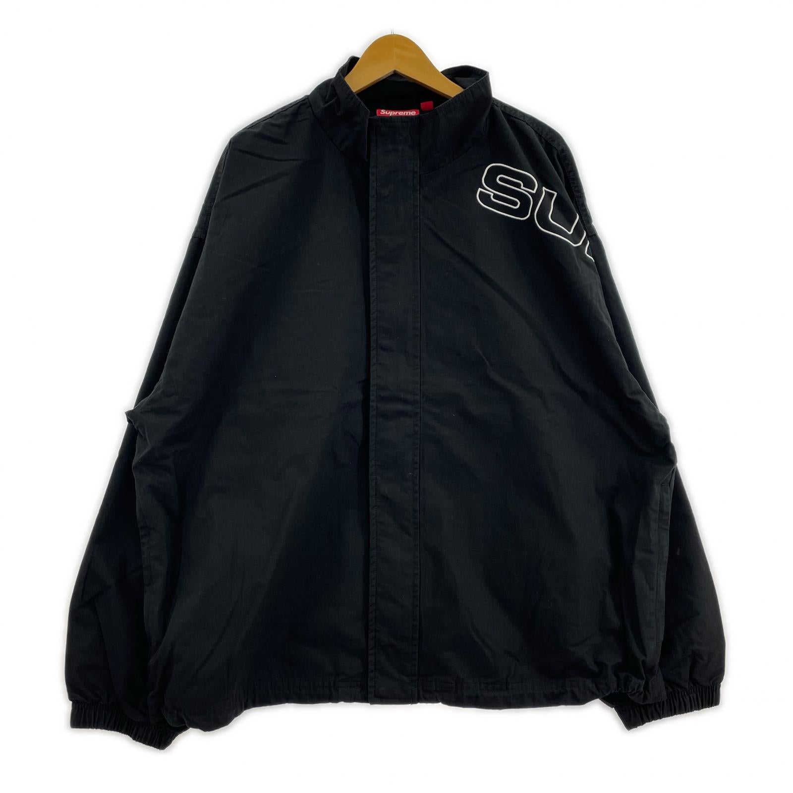 ジャケット Spellout Embroidered Ripstop TrackJacket ブラック