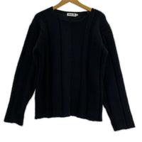 ニット ISSEY MIYAKE denim im product デザインニットセーター M 黒 M ブラック