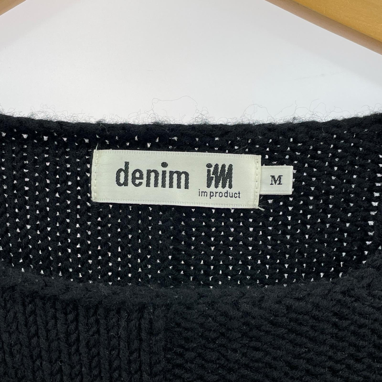 ニット ISSEY MIYAKE denim im product デザインニットセーター M 黒 M ブラック