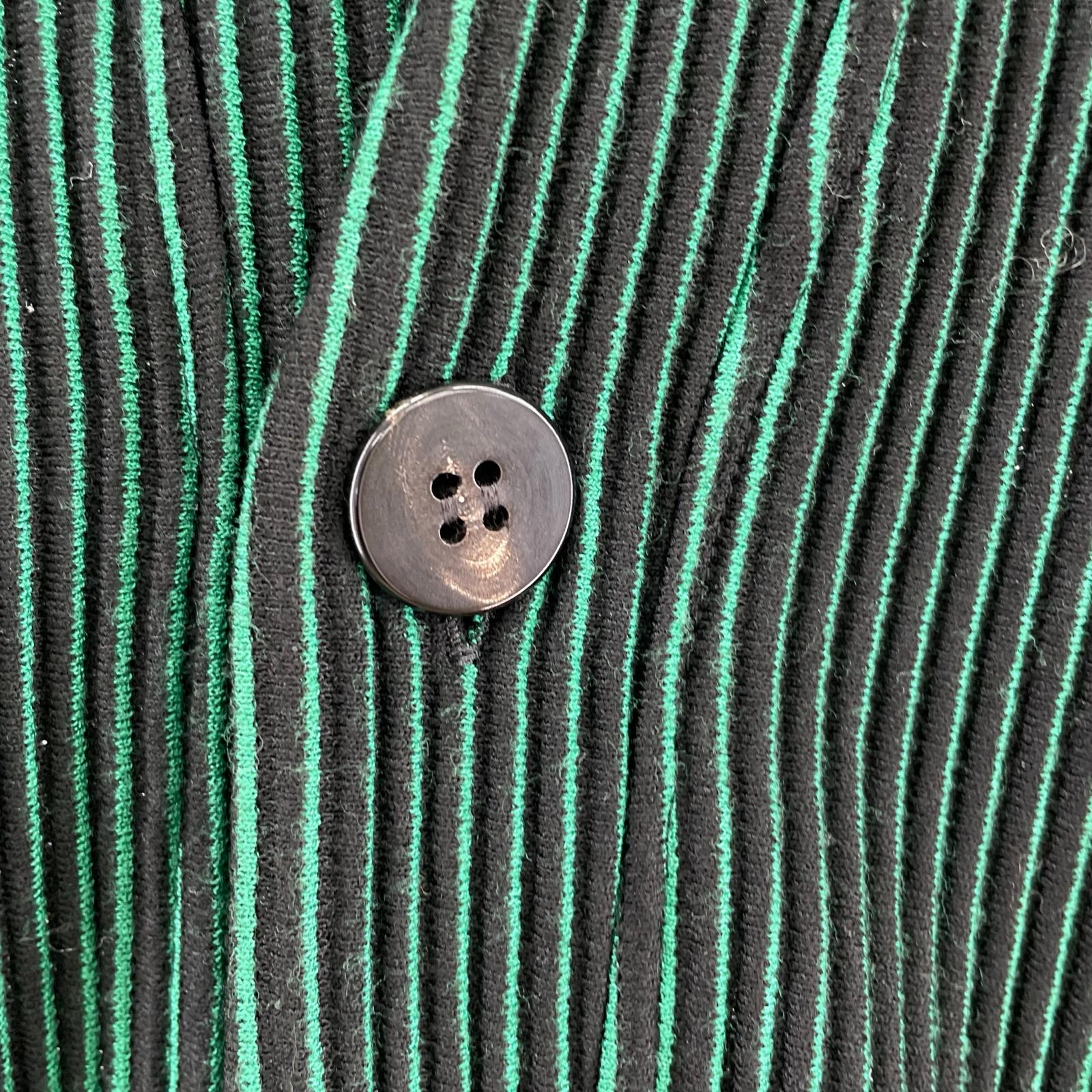 ジャケット RIPPLE CARDIGAN ブラック/グリーン(2) 2