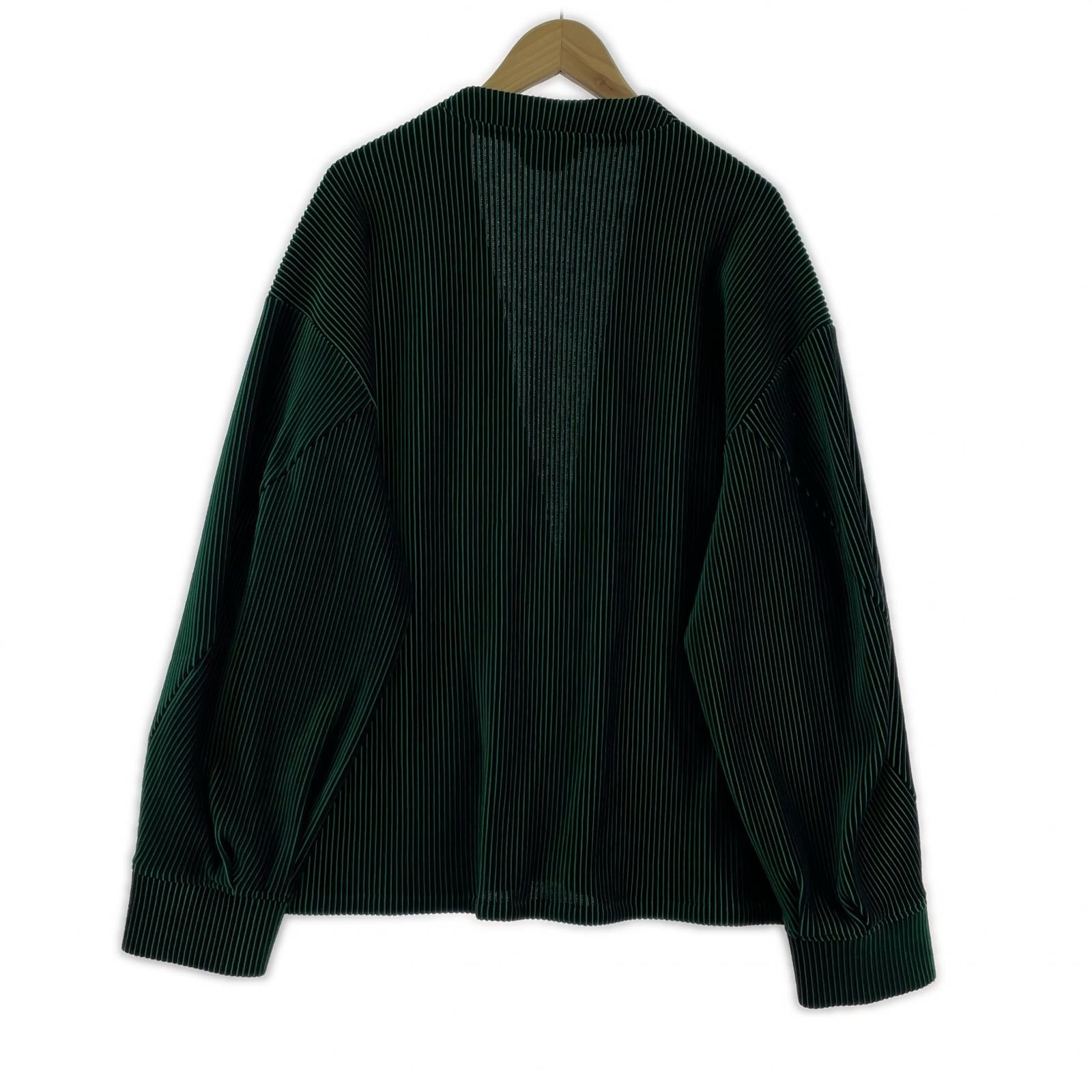 ジャケット RIPPLE CARDIGAN ブラック/グリーン(2) 2