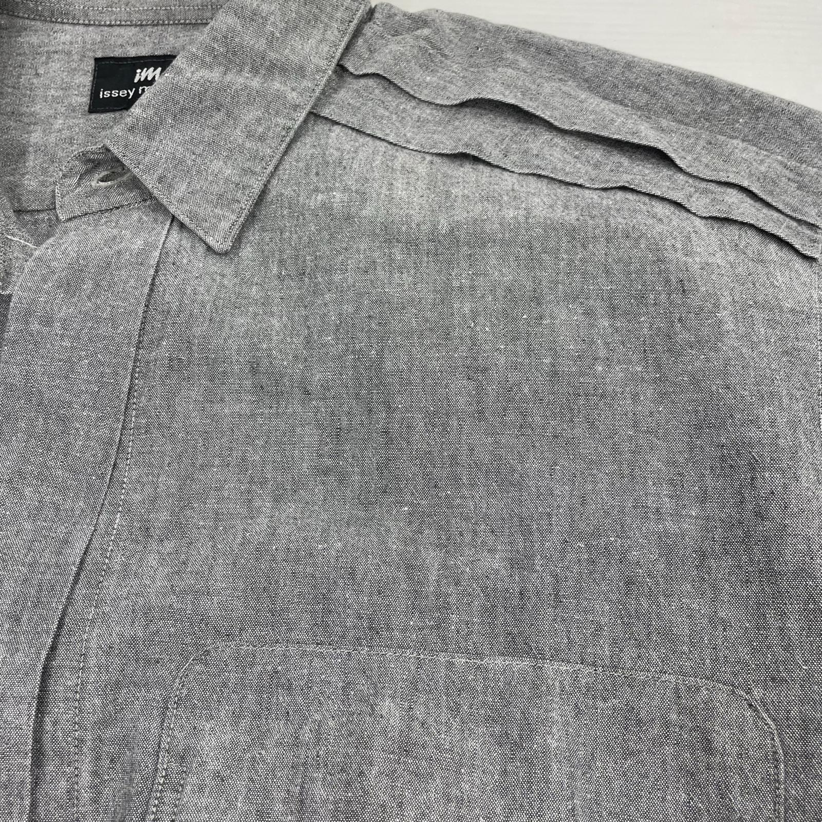 半袖シャツ ISSEY MIYAKE im S/Sブラックシャンブレーシャツ M グレー M グレー