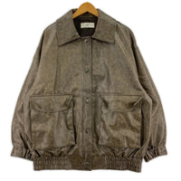 レザージャケット FAUX LEATHER OVERSIZE フリー ブラウン
