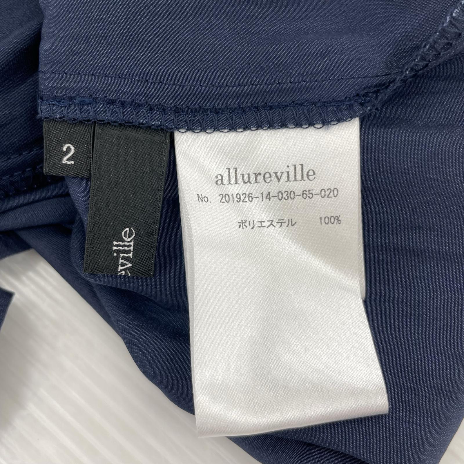 ワンピース allureville ノースリーブ ブルーワンピース 2 ネイビー