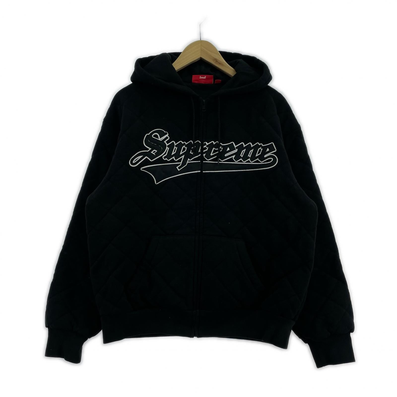ジャケット Quilted Zip Up hooded S ブラック