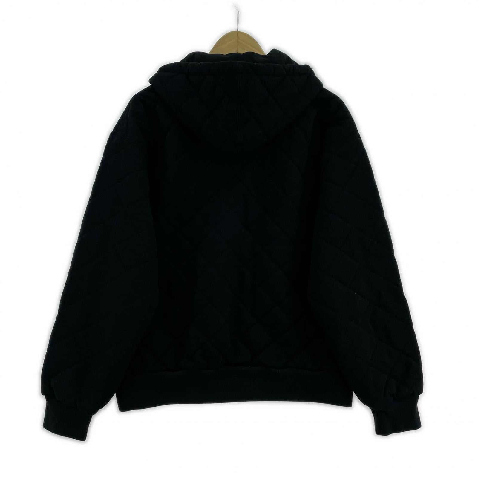 ジャケット Quilted Zip Up hooded S ブラック