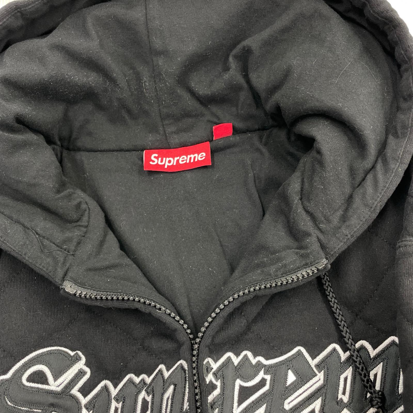 ジャケット Quilted Zip Up hooded S ブラック