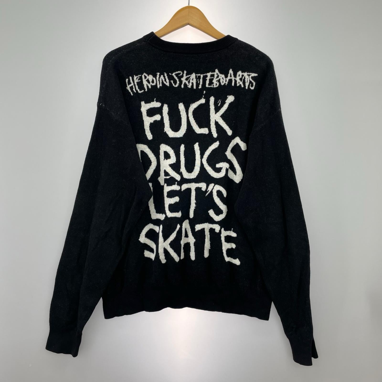 ニット x HEROIN JACQUARD SWEATER M ブラック