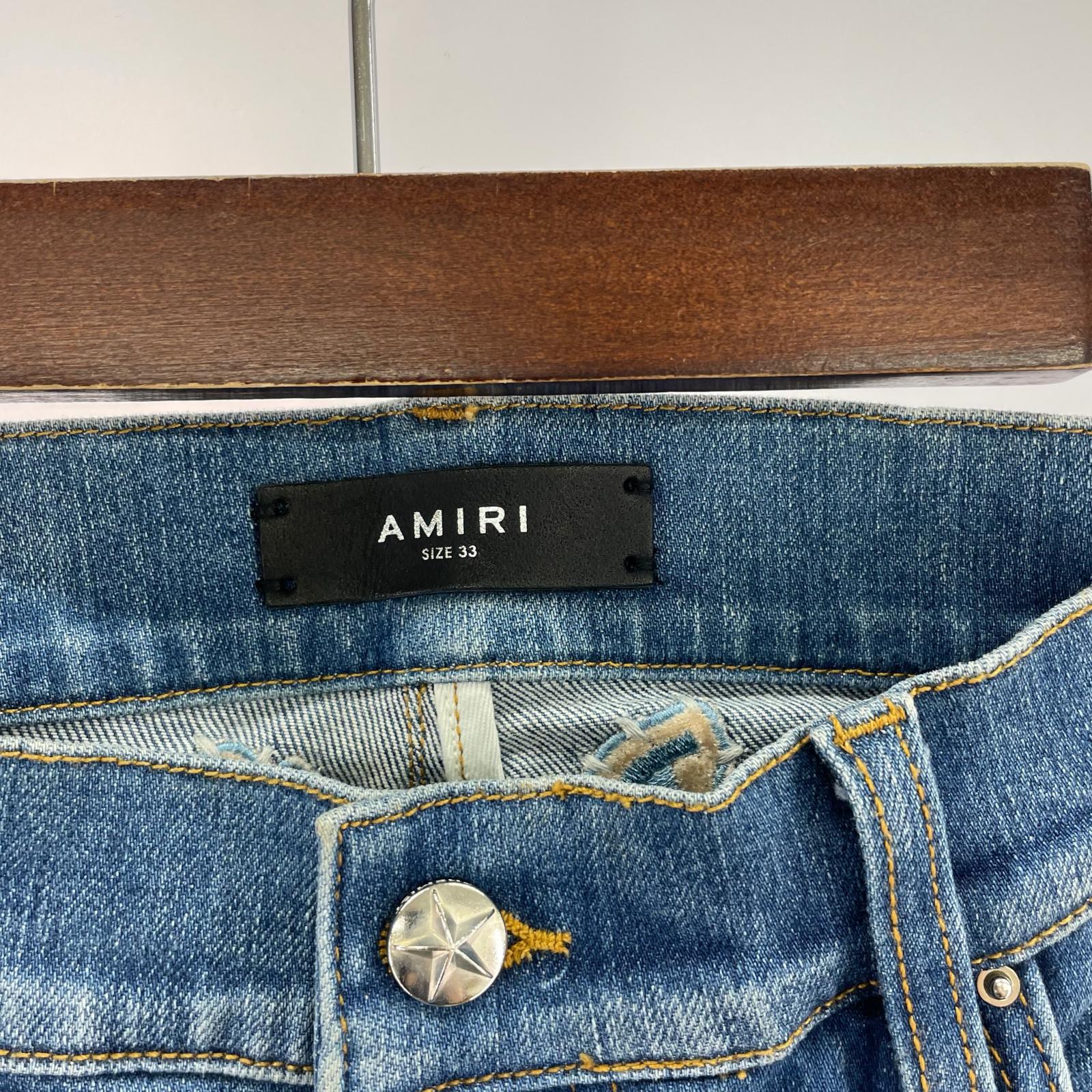 デニムパンツ スターパッチ スキニーデニム 33 33 ブルー
