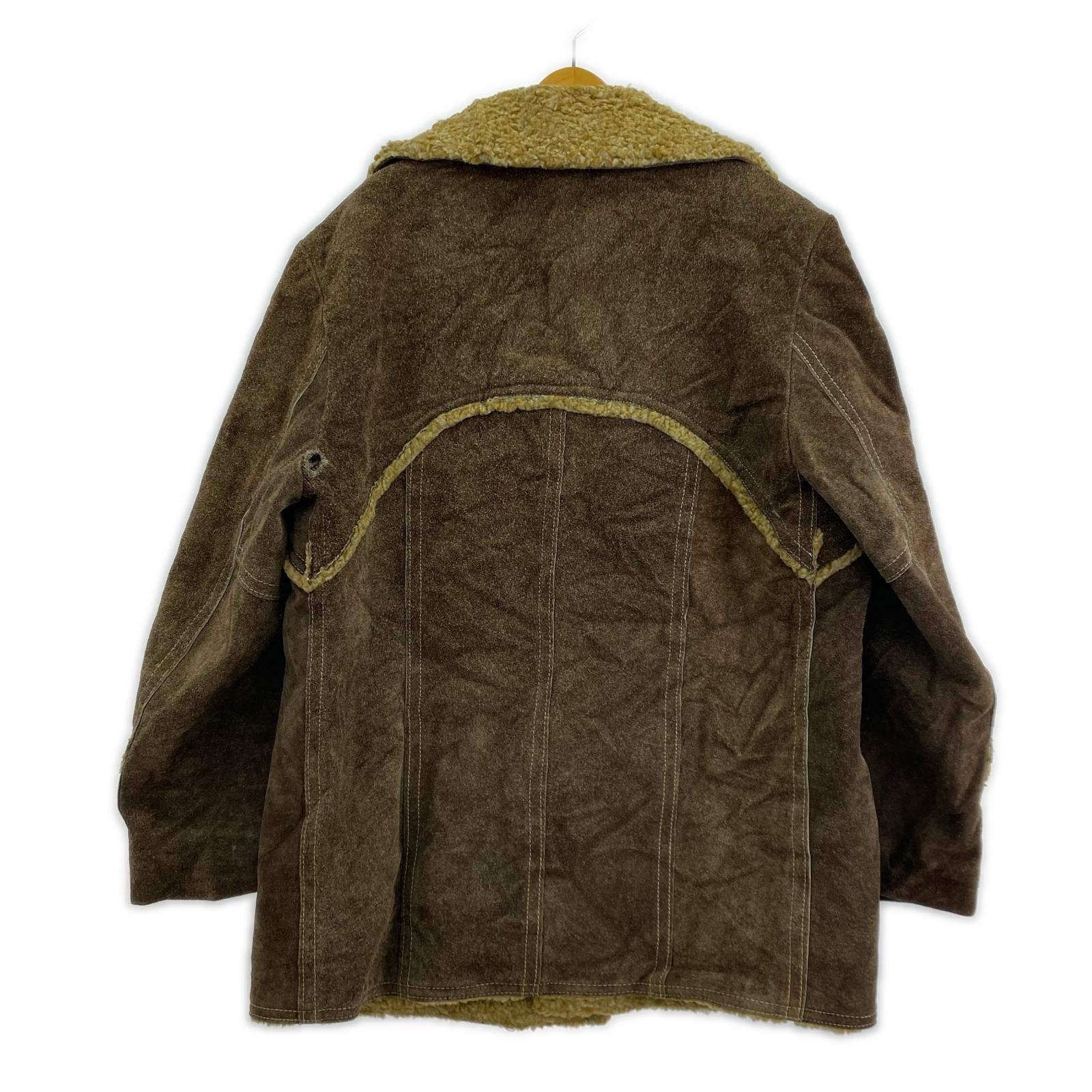 ジャケット 70s GRAIS 本革 スウェードコート カウハイド 44 ブラウン