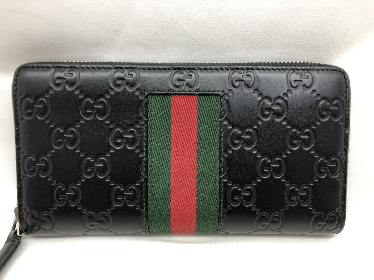 シマ シェリー ラウンドZIP長財布 レザー 黒 408831