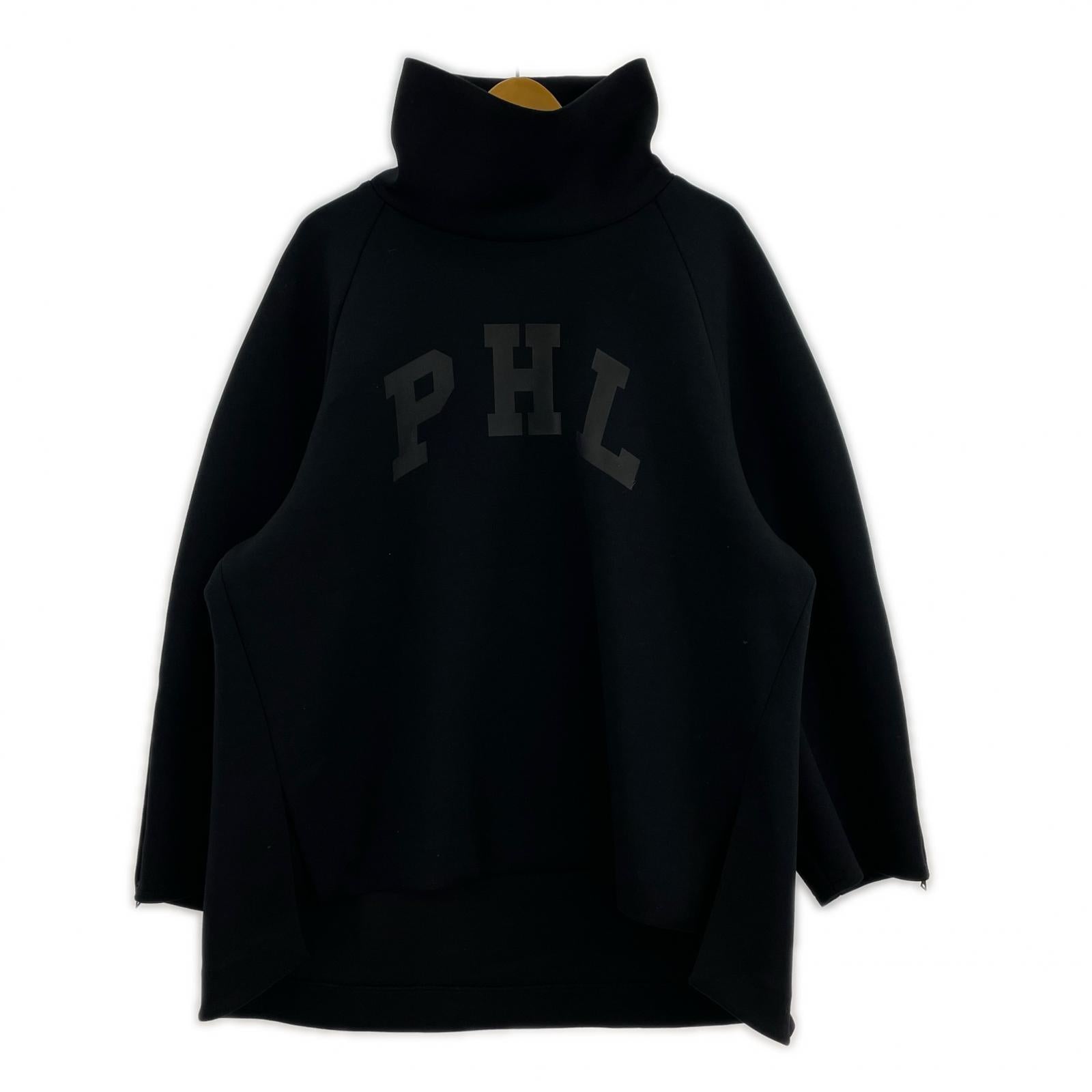 スウェット LE PHIL SPORTS ライトダンボールレタードプルオーバー 黒 フリー ブラック