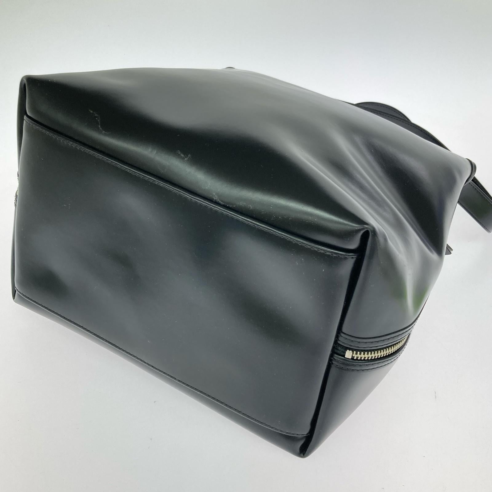 トートバッグ フェイクレザー 黒 ブラック