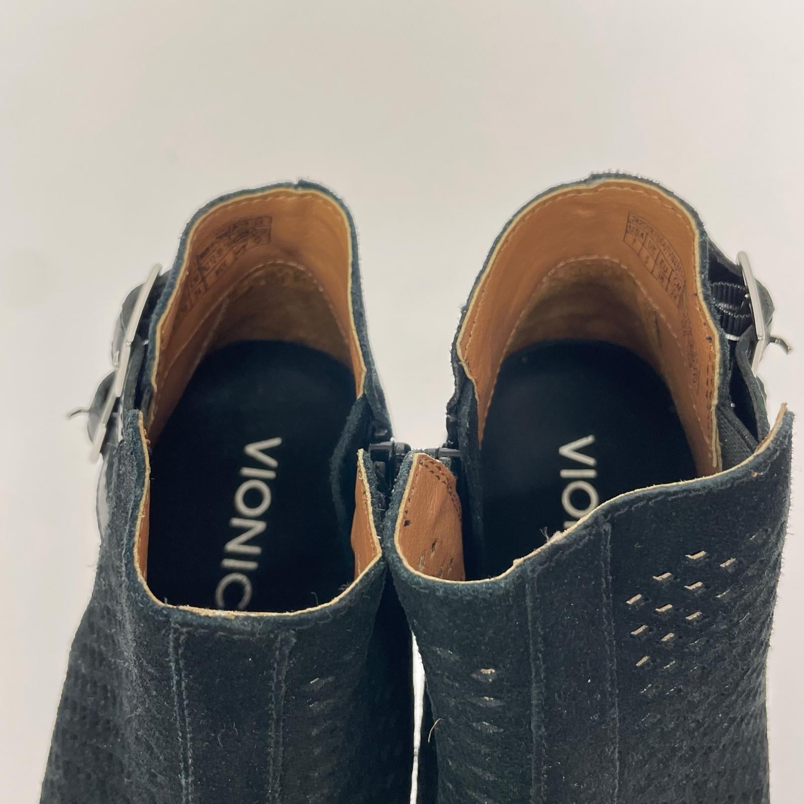 ブーツ VIONIC オープントゥブーツ BK 24cm (US6 UK5 1/2 EU38) ブラック