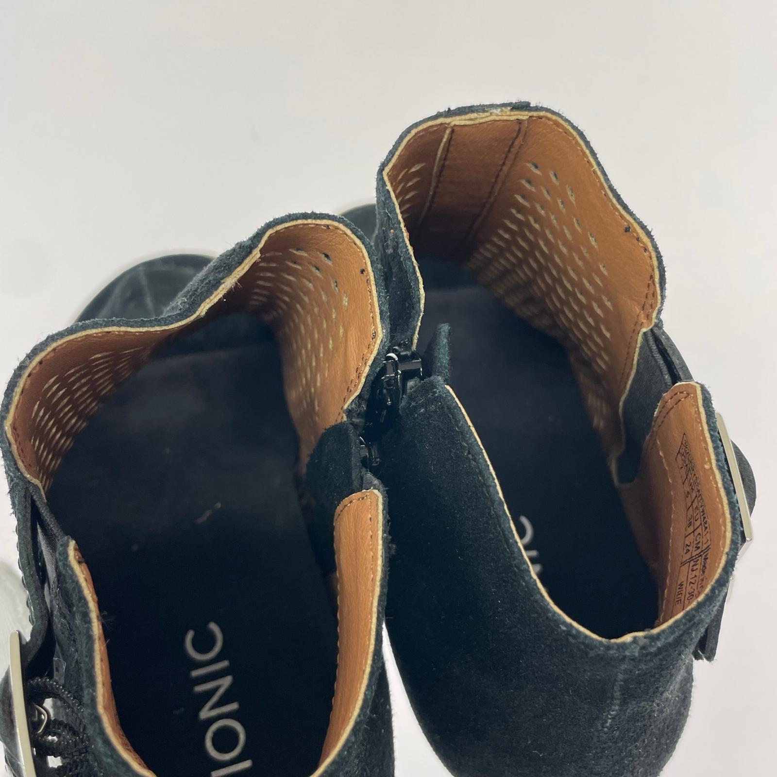 ブーツ VIONIC オープントゥブーツ BK 24cm (US6 UK5 1/2 EU38) ブラック