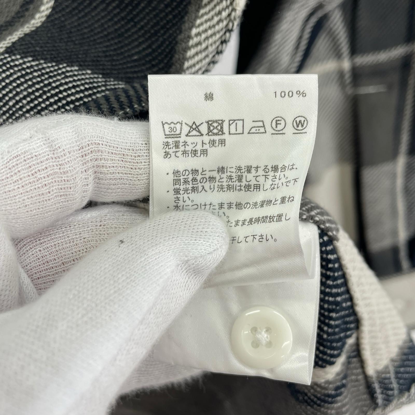 長袖シャツ チェックシャツ XS ブラック