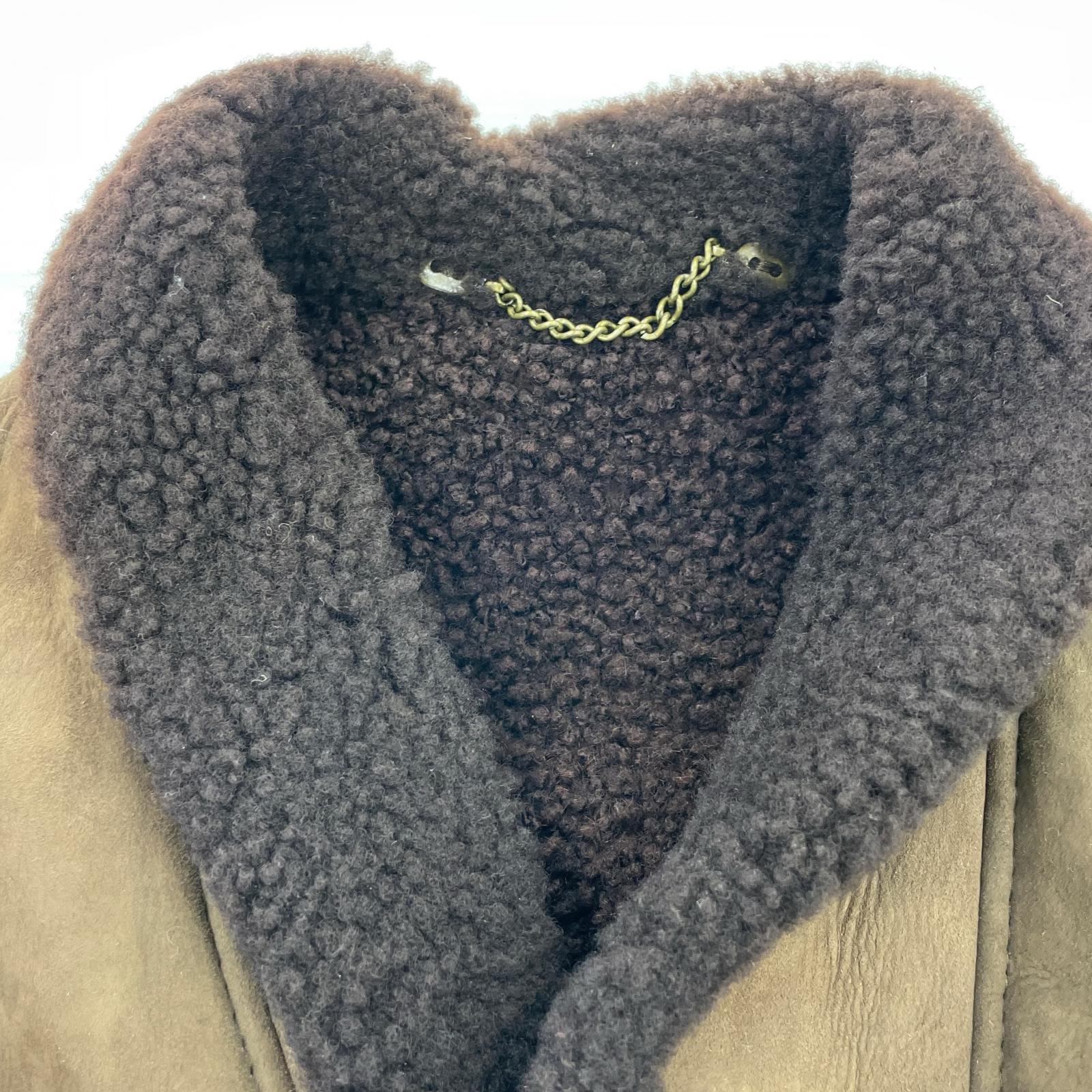 レザージャケット Canterbury 90s リアルムートン BR S ブラウン