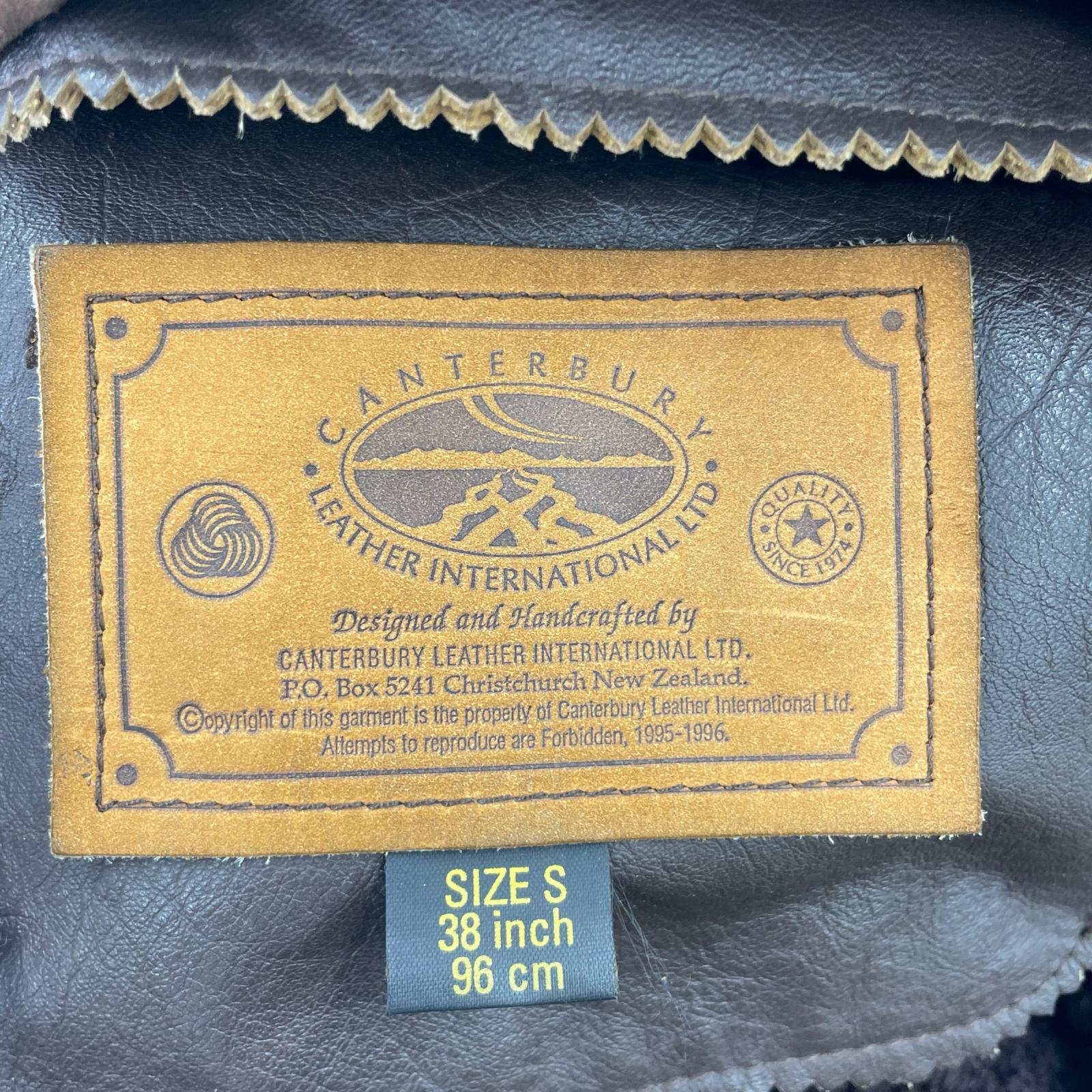 レザージャケット Canterbury 90s リアルムートン BR S ブラウン