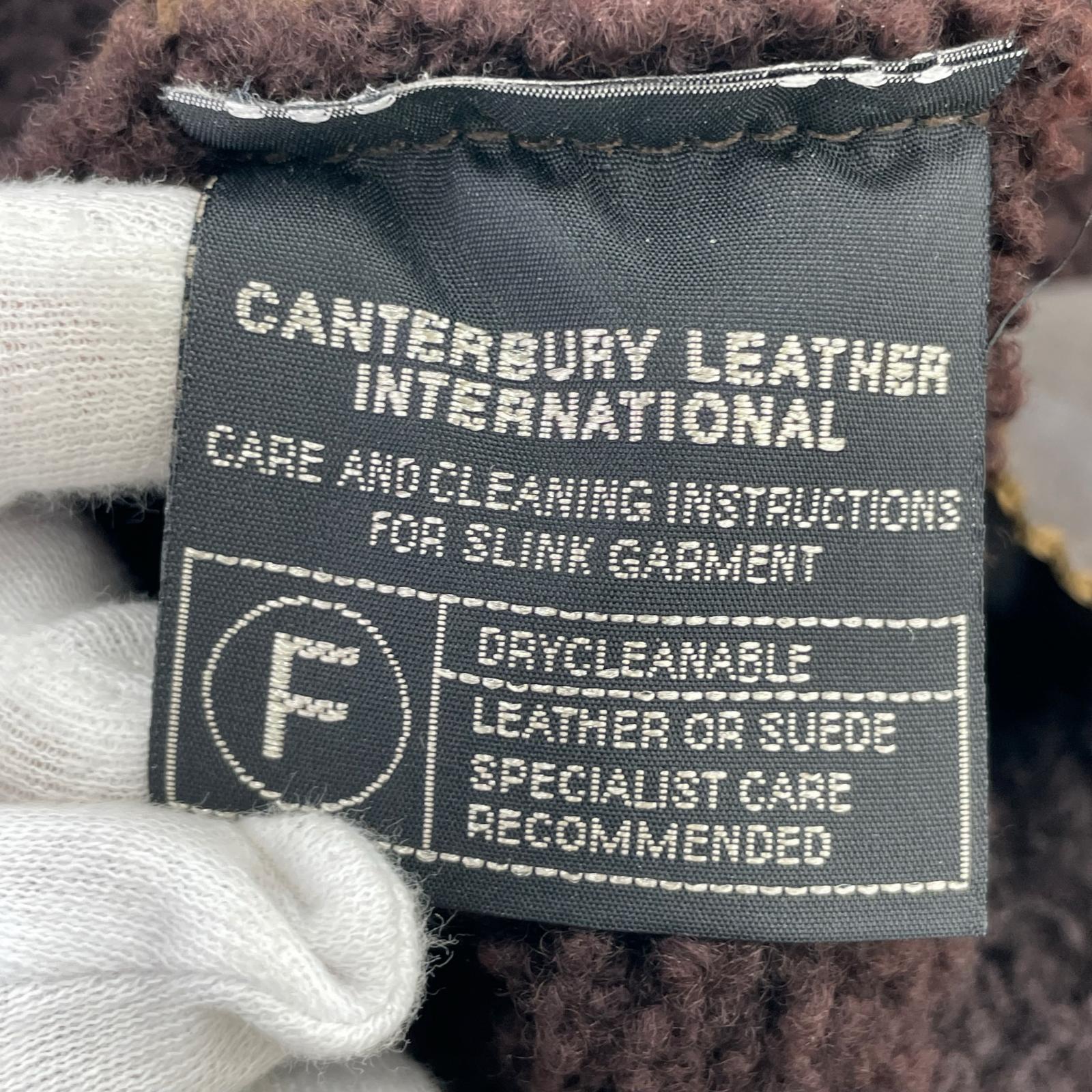 レザージャケット Canterbury 90s リアルムートン BR S ブラウン