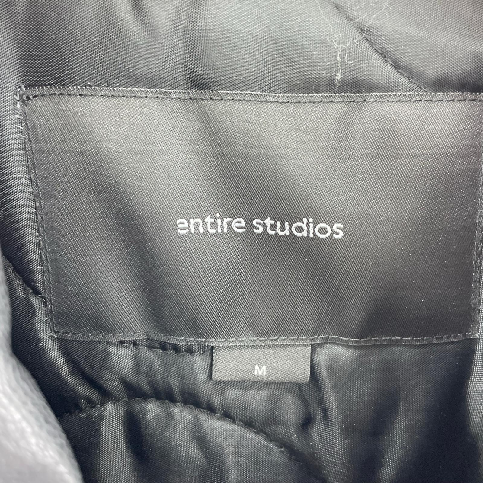 レザージャケット entire studios Zip-Up Faux-Leather Jacket M M ブラック