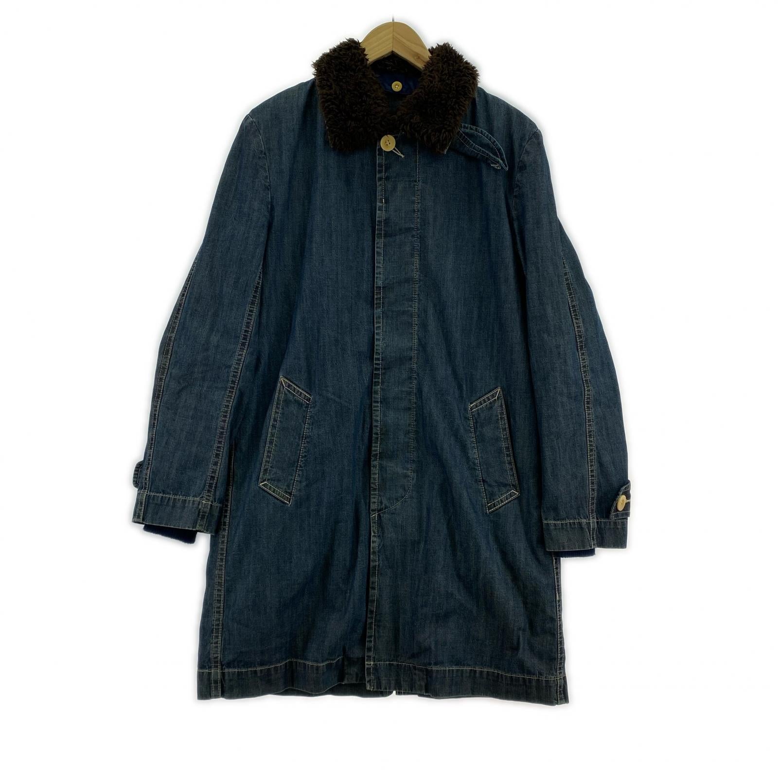 ジャケット ボアライナー デニムステンカラーコート size1 1 ブルー