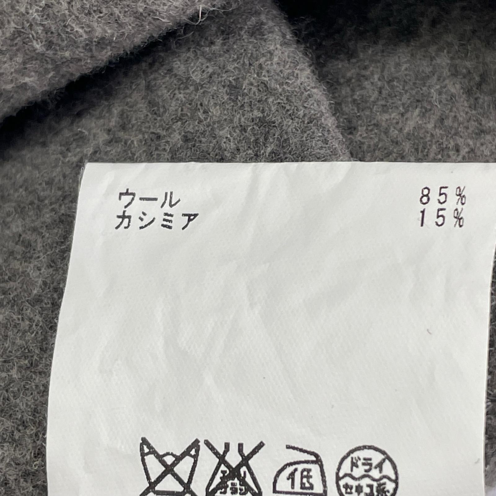 半袖シャツ スラッピンベース ウールカシミヤ ベースボールシャツ グレー