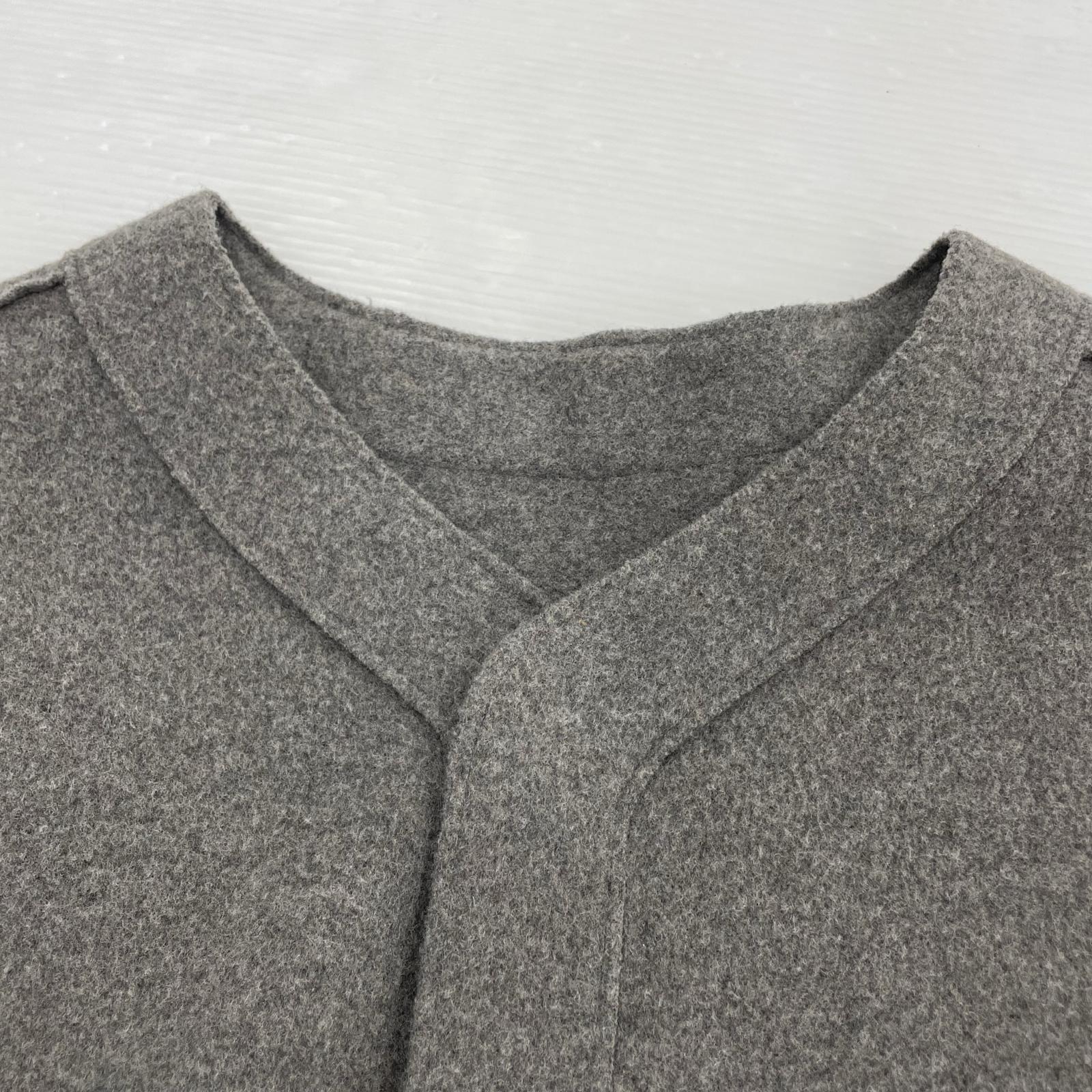 半袖シャツ スラッピンベース ウールカシミヤ ベースボールシャツ グレー