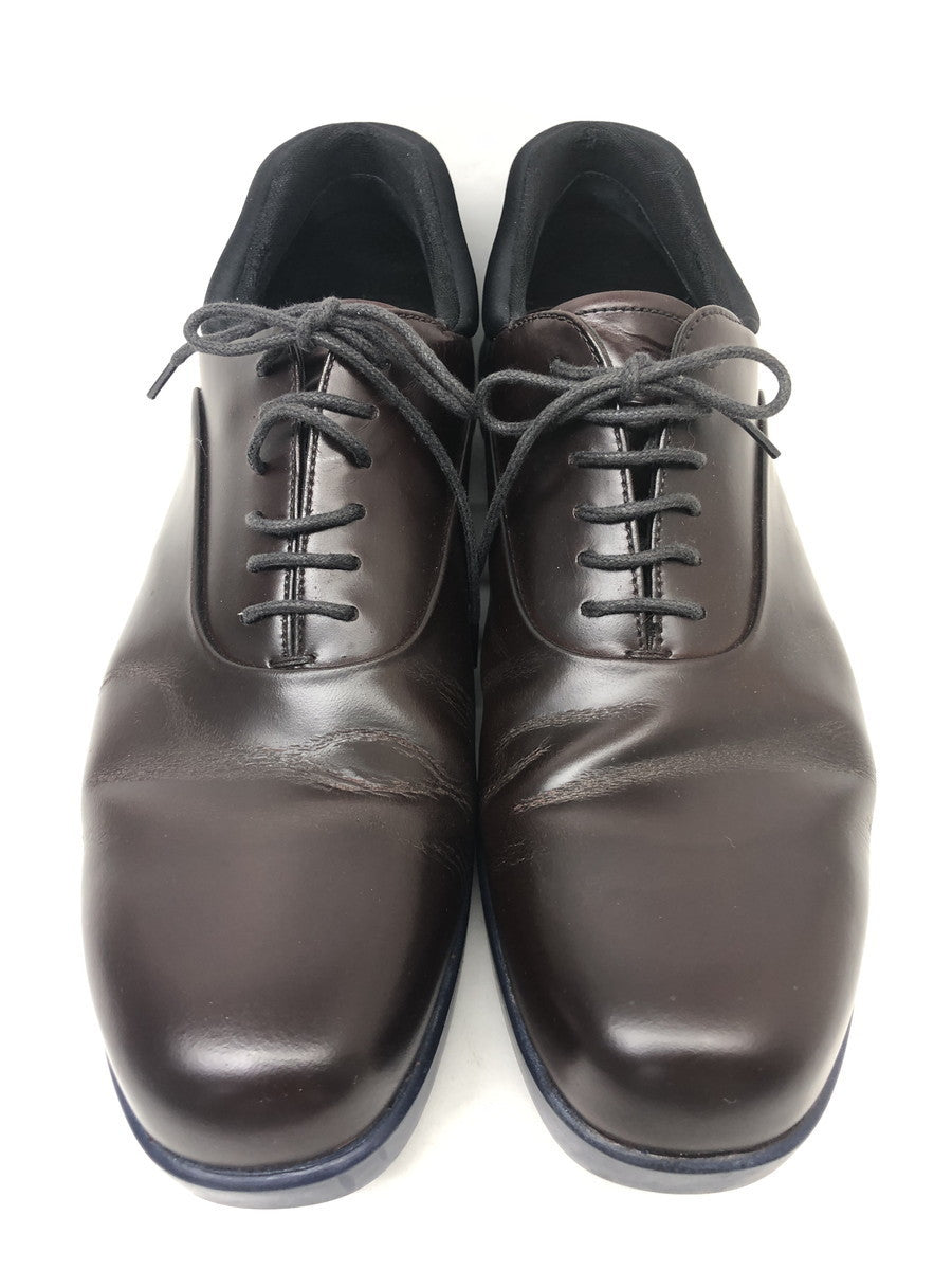 PRADA レザーレースアップシューズ 茶青 (7)