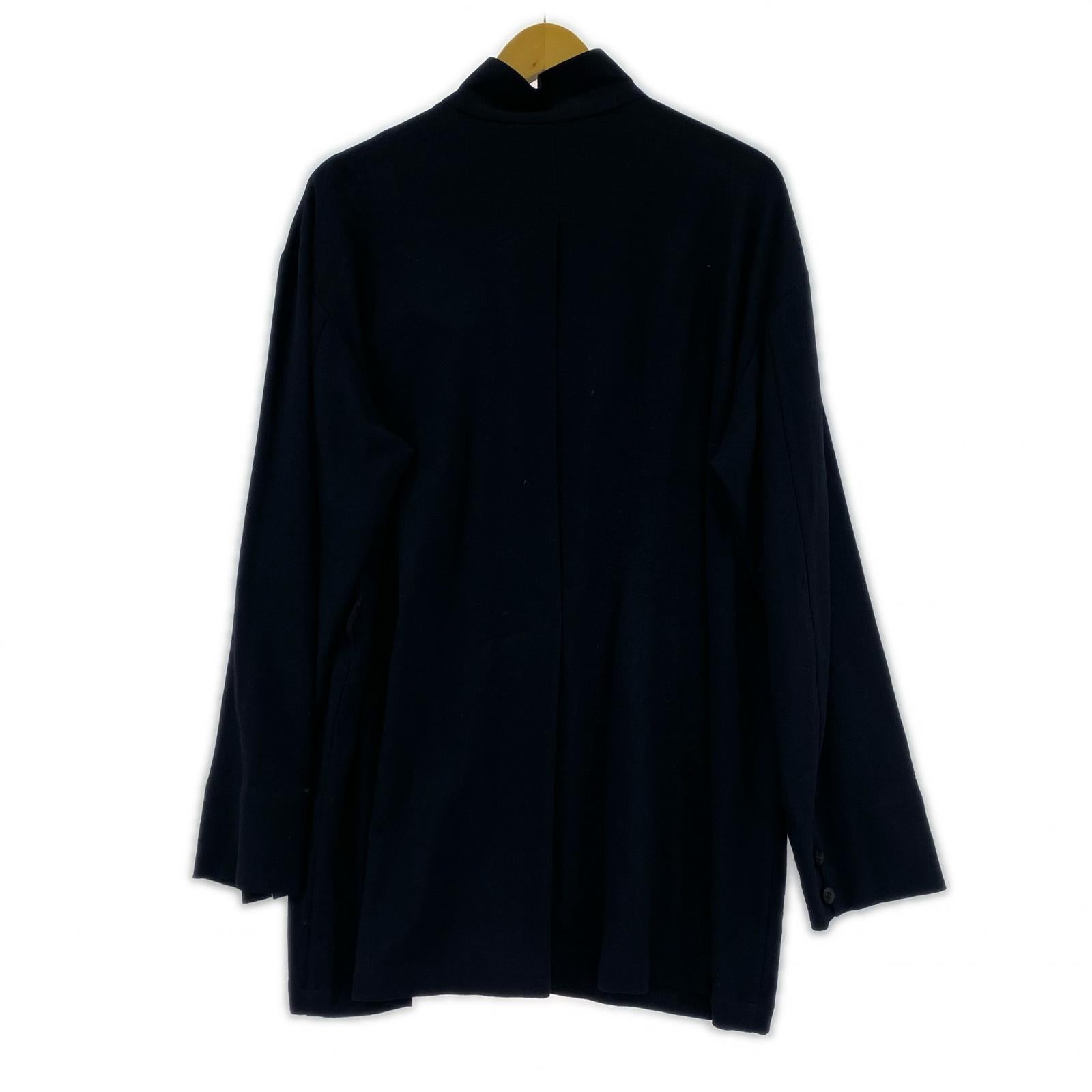 長袖シャツ PERMANENTE ISSEY MIYAKE ハーフボタンブラウス 黒 ブラック
