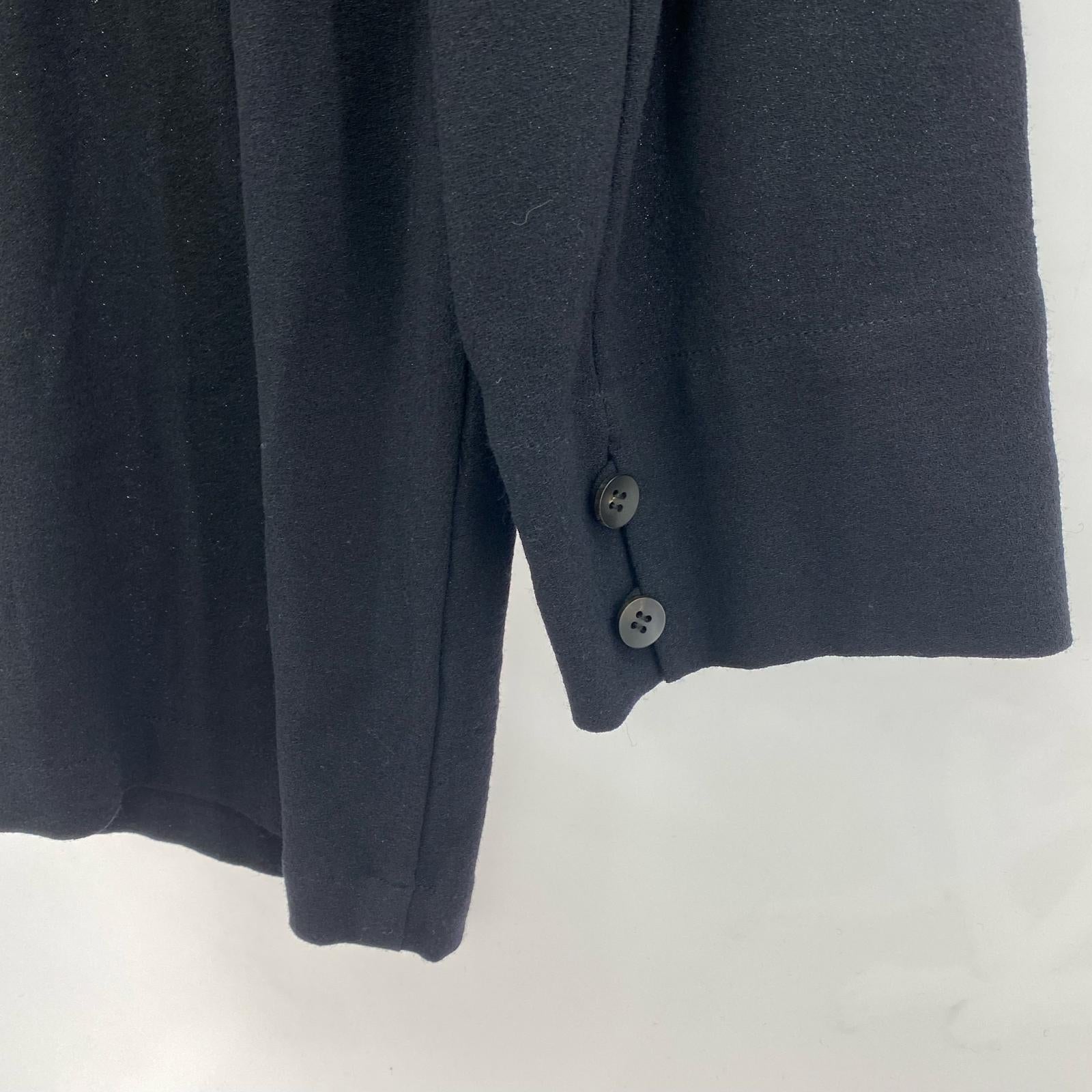 長袖シャツ PERMANENTE ISSEY MIYAKE ハーフボタンブラウス 黒 ブラック