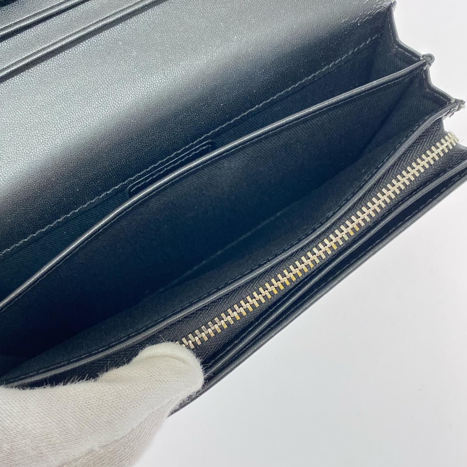 長財布 saffiano classic long walet 黒 ブラック