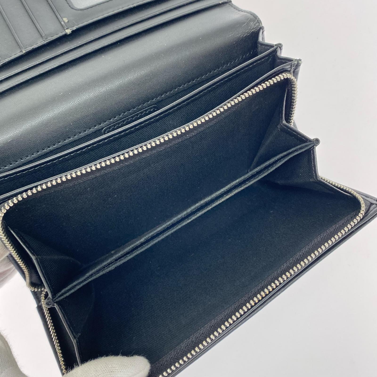 長財布 saffiano classic long walet 黒 ブラック