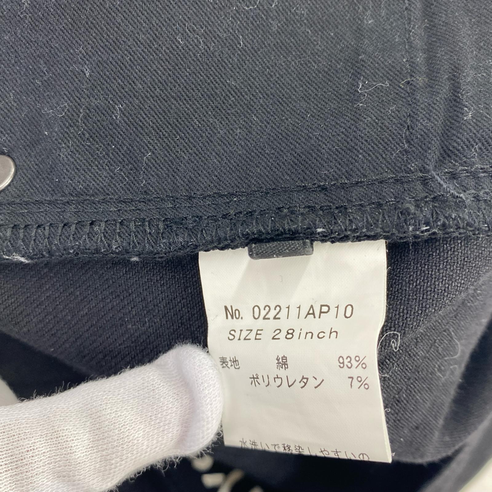 パンツ 21SS TYPE LoGo スリムデニムパンツ 黒 28 ブラック