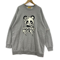 スウェット HYSTERIC ROCK PANDA ワンピース 灰 グレー