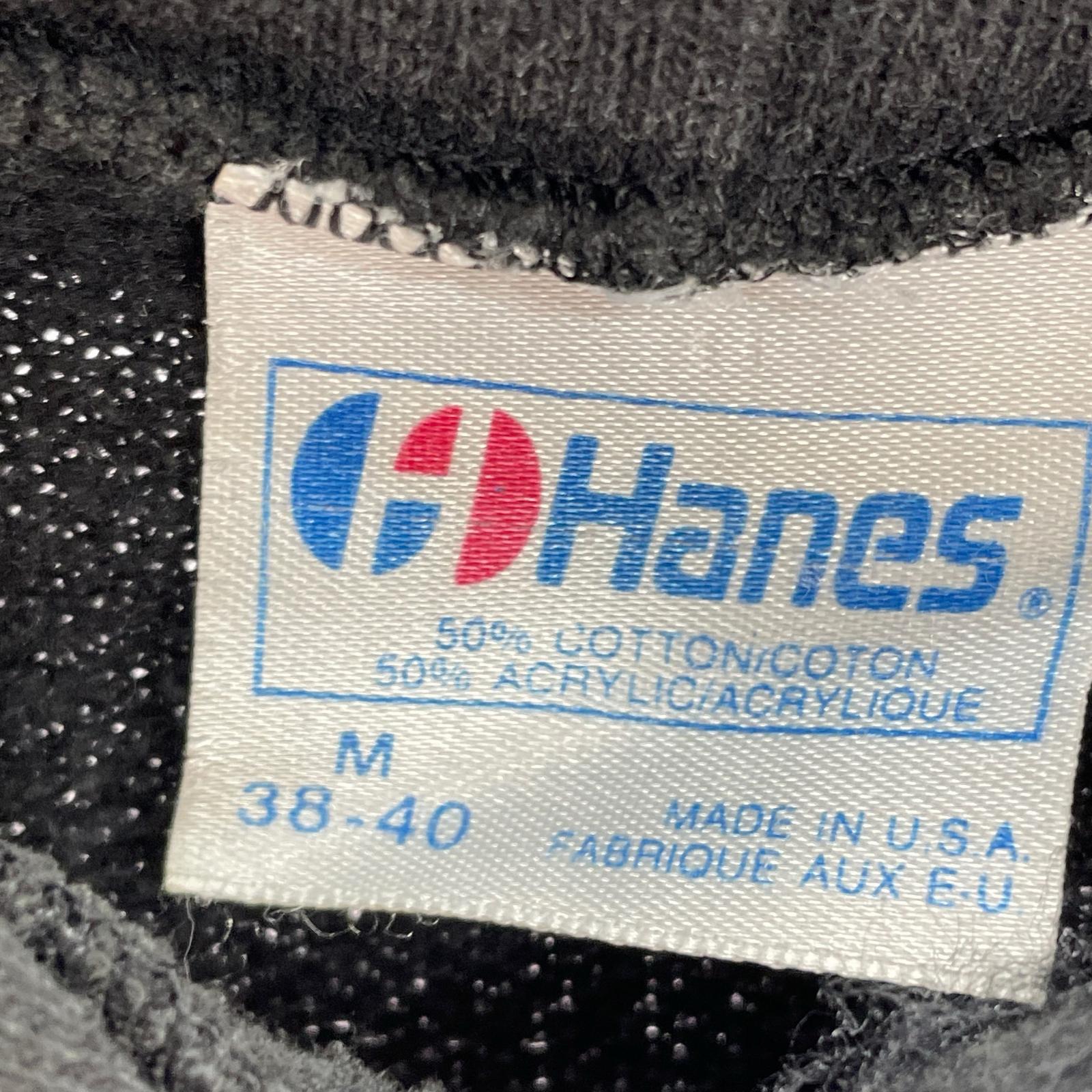 パーカー 80s HANES USA製 MAGAZENEロゴ スウェットパーカー(M) M ブラック