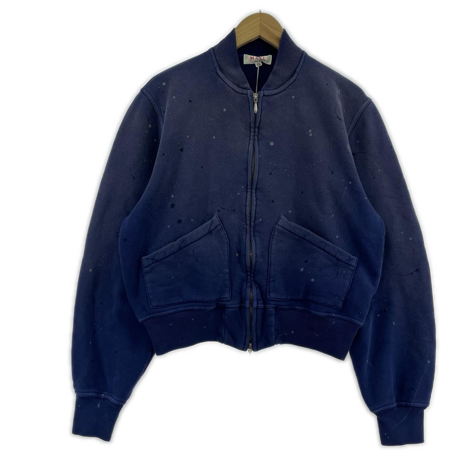 パーカー 26ss CLOVER SPLATTER SWEAT BLOUSON 44 パープル