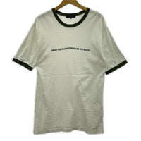 半袖Tシャツ 95SS UNDERCOVER NO TITLE期 プリント リンガーTee L オリーブ×ホワイト L ホワイト